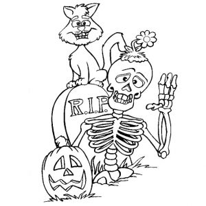 Coloriage Halloween A Imprimer Qui Fait Peur Squelette Coloriage Halloween Qui Fait Tres Peur