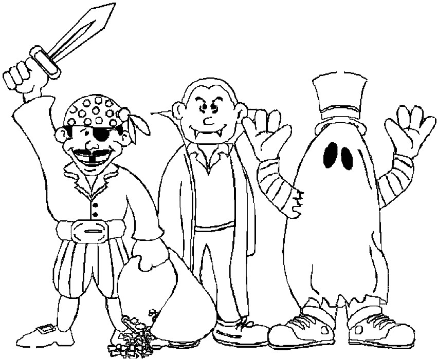 Coloriage Halloween A Imprimer Qui Fait Tres Peur Dessins De Monstres   Colorier