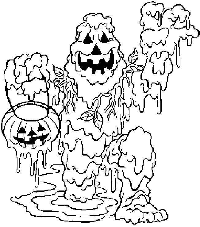 Coloriage Halloween A Imprimer Qui Fait Tres Peur Dessins De Monstres   Colorier