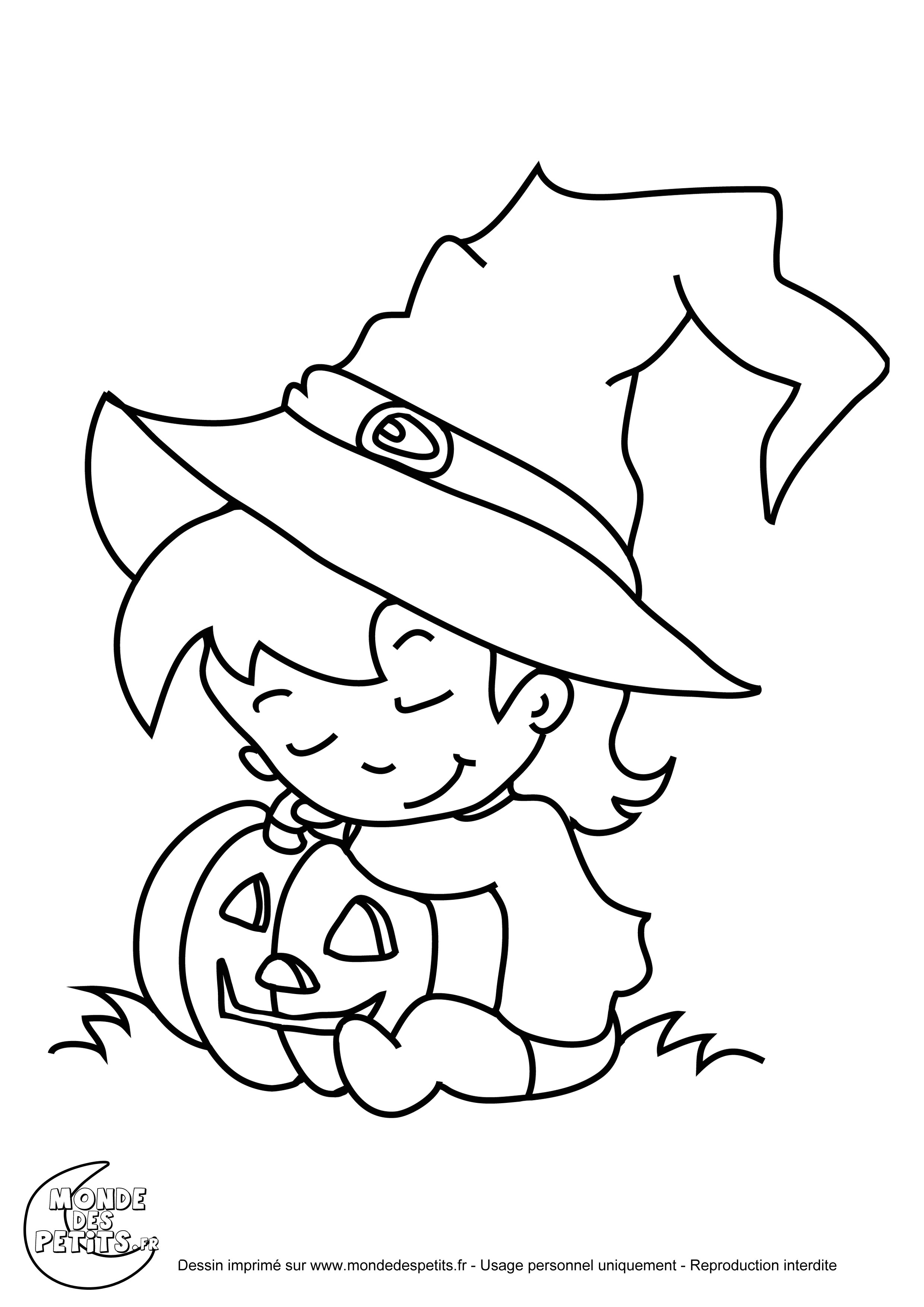 Coloriage Halloween A Imprimer Qui Fait Tres Peur Monde Des Petits Coloriages   Imprimer