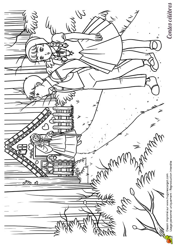 Coloriage Hansel Et Gretel En Ligne Coloriage D Un Conte Cél¨bre Hansel Et Gretel