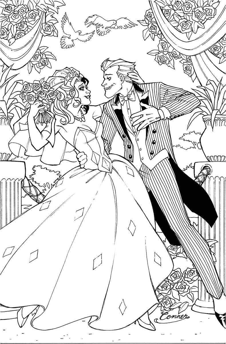 Coloriage Harley Quinn Et Joker Harley Quinn & Joker Wedding Harley Quinn Pinterest