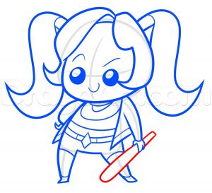 Coloriage Harley Quinn Kawaii Draw Kawaii Harley Quinn Step by Step Drawing Sheets Added by