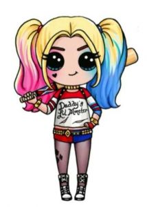Coloriage Harley Quinn Kawaii Harley Quinn by Draw so Cute Art Pinterest