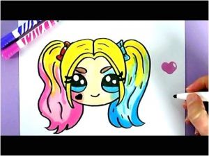 Coloriage Harley Quinn Kawaii Ment Dessiner Harley Quinn Kawaii