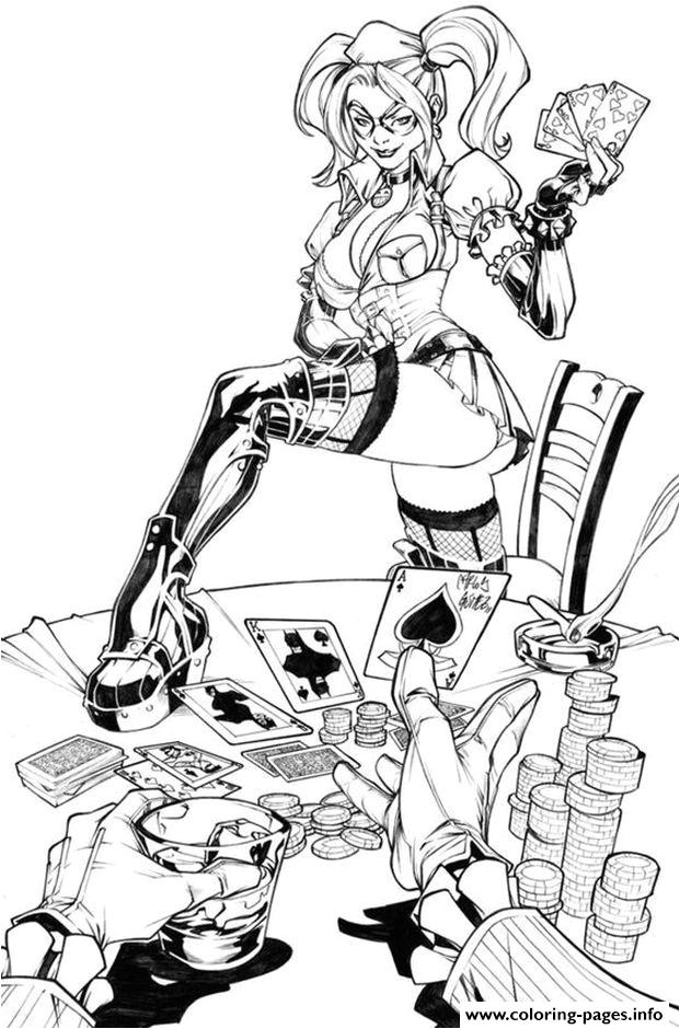 Coloriage Harley Quinn Suicid Squad Harley Suicide Squad Coloring Pages Printable