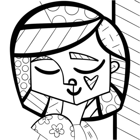 Coloriage Heidi à Imprimer Coloriage Bonne Fille Par Romero Britto Catégories Romero Britto