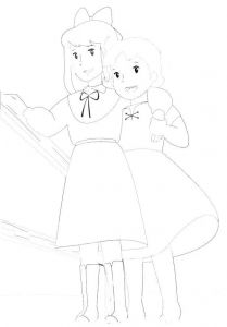 Coloriage Heidi Et Clara Coloriage A Imprimer Heidi Aide Clara A Marcher Gratuit Et Colorier