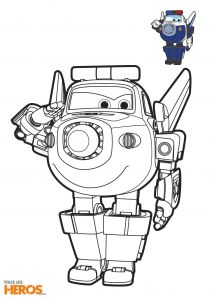 Coloriage Jett Super Wings Découvrez Les 5 Premiers Coloriages Super Wings De tous Les Héros