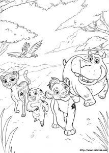 Coloriage La Garde Du Roi Lion Fuli Coloriage Kion Beshte Fuli Bunga