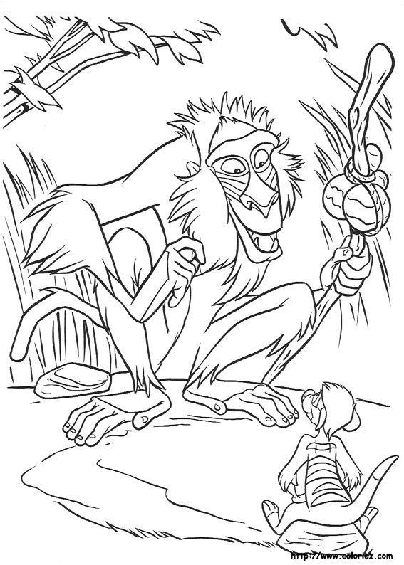 Coloriage La Garde Du Roi Lion Gratuit Dessins Gratuits   Colorier Coloriage Le Roi Lion   Imprimer