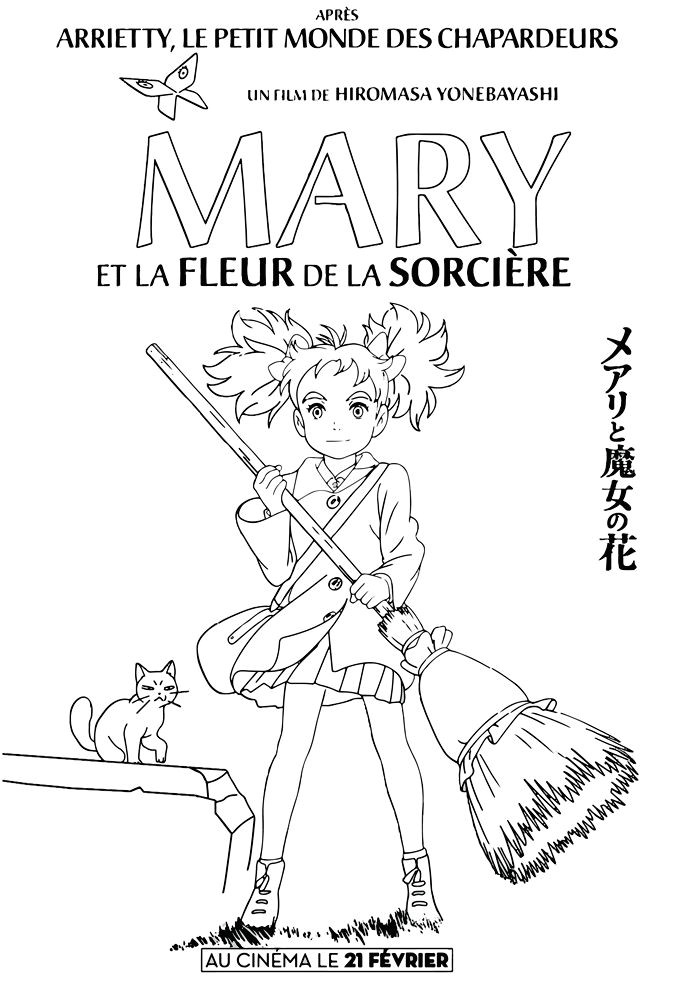 Coloriage Lance Pierre Coloriage Affiche Du Film Mary Et La Fleur De sorciere