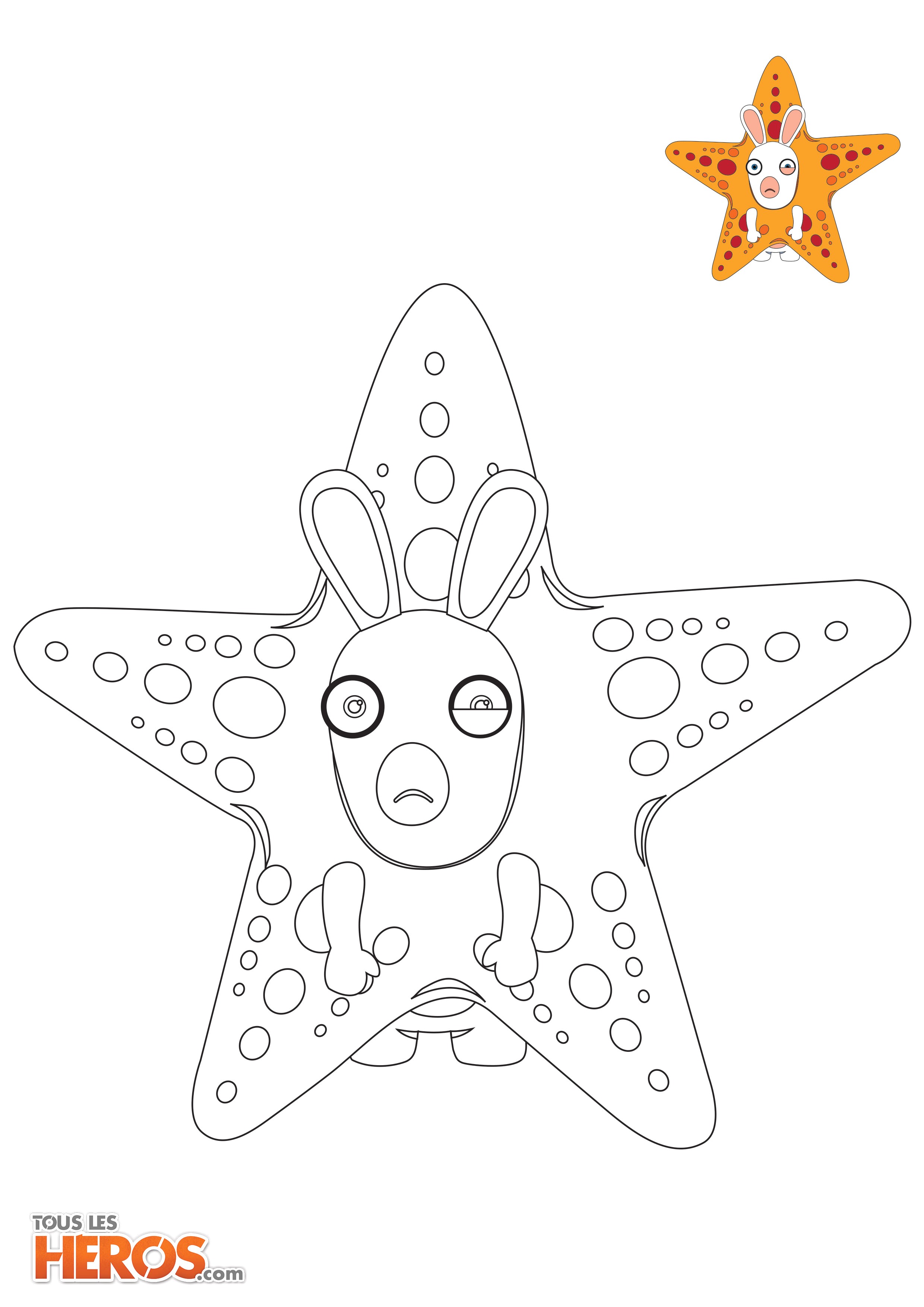 Coloriage Lapin Cretin Coloriages Lapins Crétins Inédits   Télécharger Gratuitement