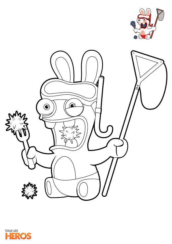 Coloriage Lapin Cretin Coloriages Lapins Crétins Inédits   Télécharger Gratuitement