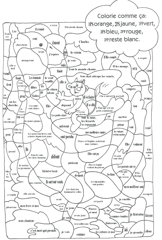 Coloriage Magique Boucle D or Coloriage Magique Anglais Cm2 Coloriage Magique Conjugaison Les