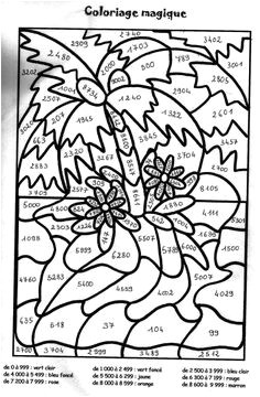 Coloriage Magique Cm1 à Imprimer Addition Coloriage Magique Passe Présent Futur