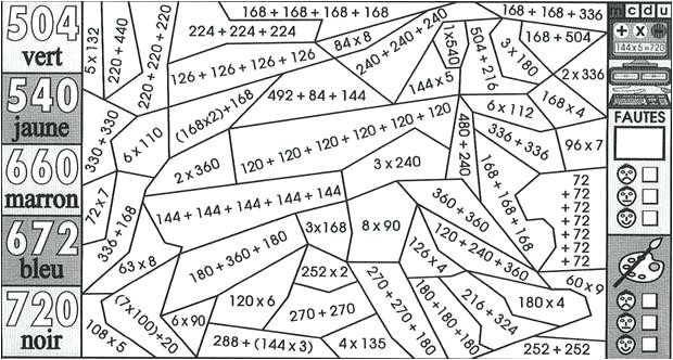 Coloriage Magique Cm2 Maths A Imprimer Coloriage Magique Ce2 A Colorier Dessin A Imprimer Matematika