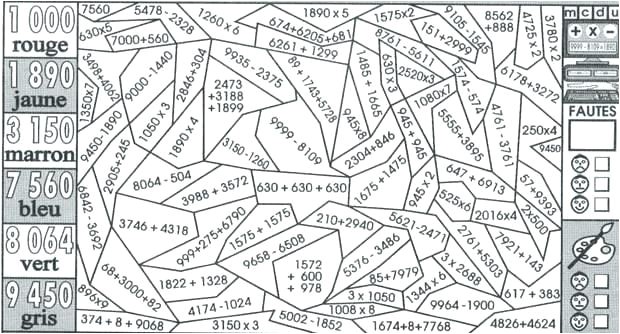 Coloriage Magique Cm2 Maths A Imprimer Coloriage Magique Conjugaison Imparfait Cm2 Coloriages Magiques tout