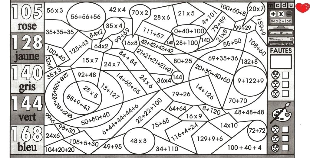 Coloriage Magique Cm2 Maths Multiplication Coloriage Magique Multiplication A Imprimer Ce2 – Redlinesfo