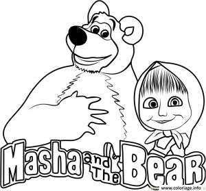 Coloriage Magique Masha Et Michka Coloriage Masha and the Bear Masha Et Michka Logo Dessin