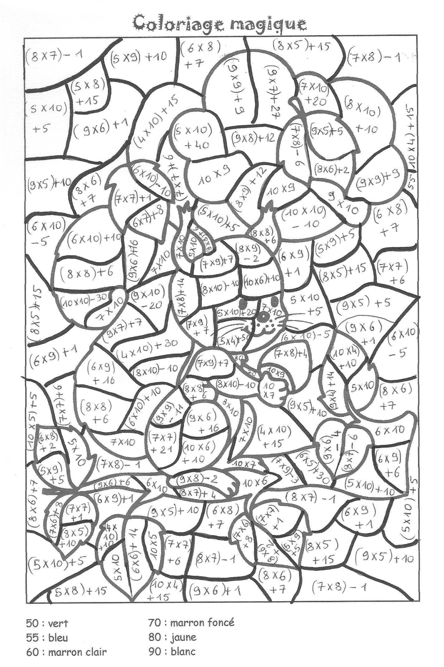 Coloriage Magique Pour Cm1 à Imprimer Dessins Gratuits   Colorier Coloriage Magique   Imprimer