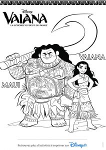 Coloriage Magique Vaiana A Imprimer Dessin Colorier Vaiana La Légende Du Bout Du Monde Maui Et Vaiana
