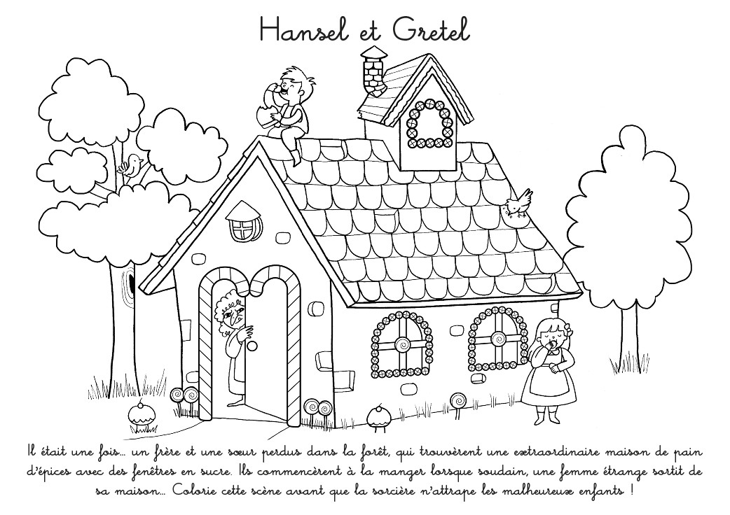 Coloriage Maison Pain D épice Hansel Et Gretel Coloriage Maison En Pain