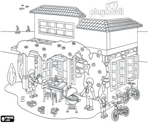 Coloriage Maison Playmobil à Imprimer Coloriage Playmobil A Imprimer