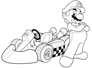 Coloriage Mario Kart 7 Coloriage De Mario A Imprimer Coloriage Mario Kart 8 Coloriage De
