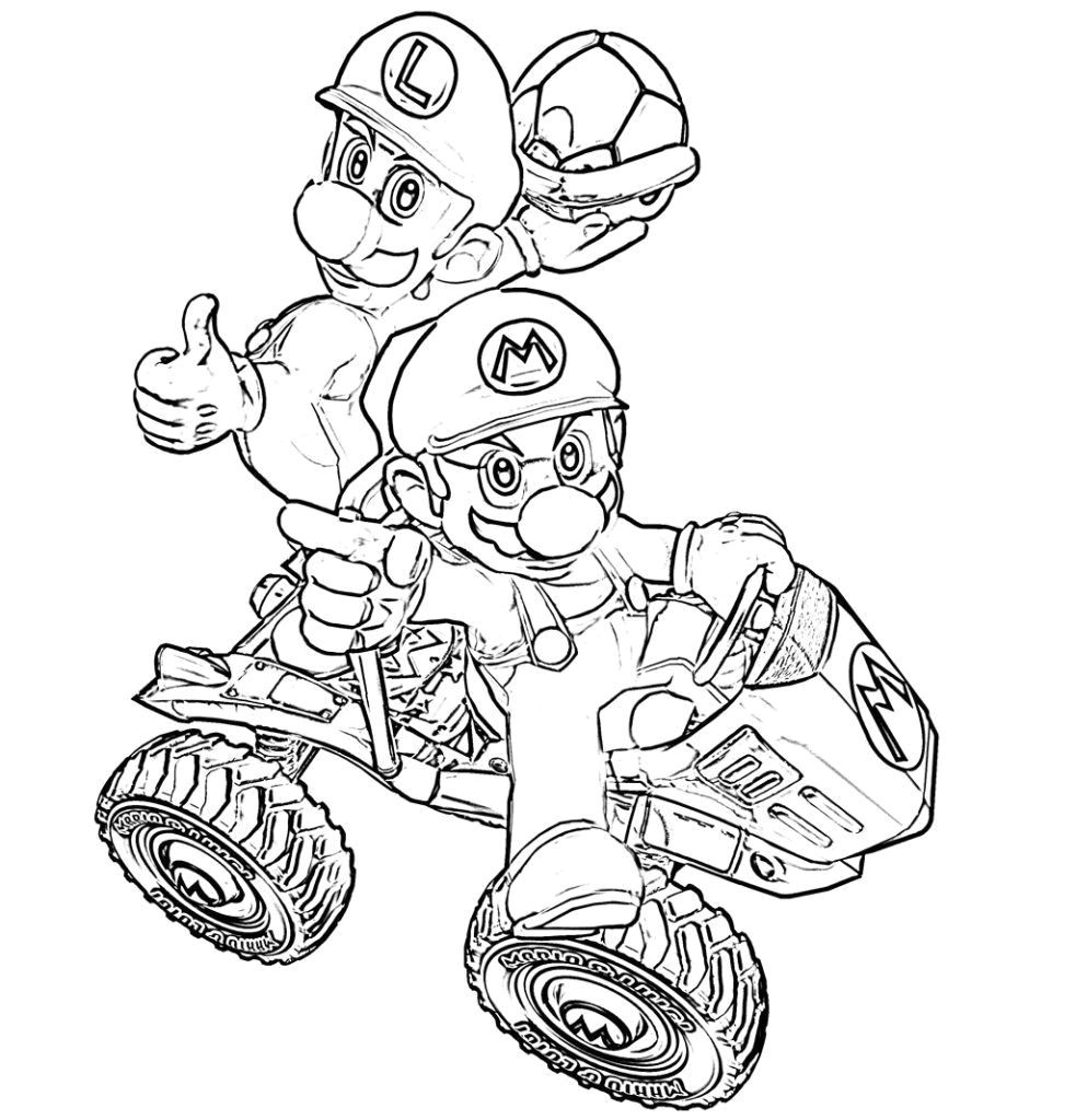 Coloriage Mario Kart 8 Deluxe Coloriage Mario Kart Postolfo