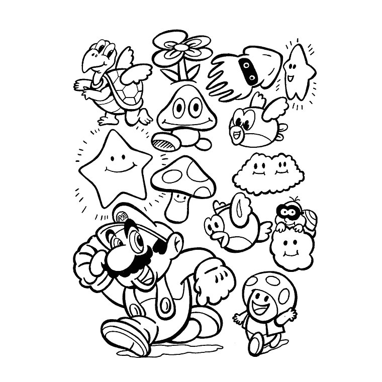 Coloriage Mario Kart 8 Deluxe Dessins Gratuits   Colorier Coloriage Mario Kart   Imprimer
