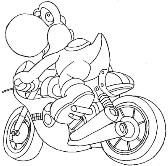 Coloriage Mario Kart 8 Deluxe Mario Kart 8 Pictures to Color Mario Kart 8 My Yoshi Color Vehicle