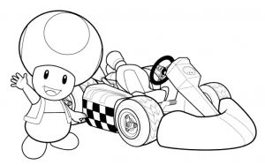 Coloriage Mario Kart à Imprimer Coloriage Mario Kart 8