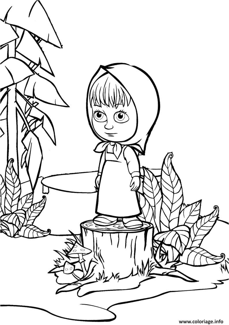 Coloriage Masha Et Michka Pdf Coloriage Masha Et Michka Est Desolee Dessin