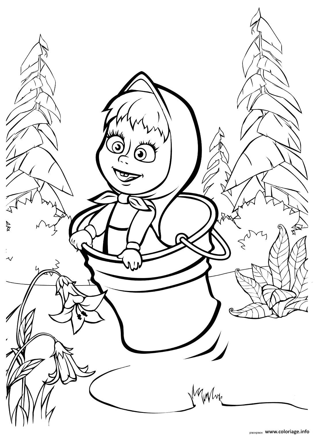 Coloriage Masha Et Michka Pdf Coloriage Masha Et Michka Saute Et Samuse Dessin
