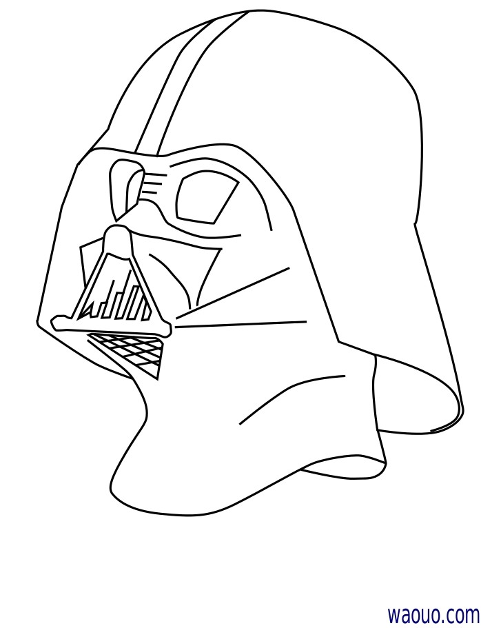 Coloriage Masque De Dark Vador Coloriage Dark Vador Gratuit   Imprimer