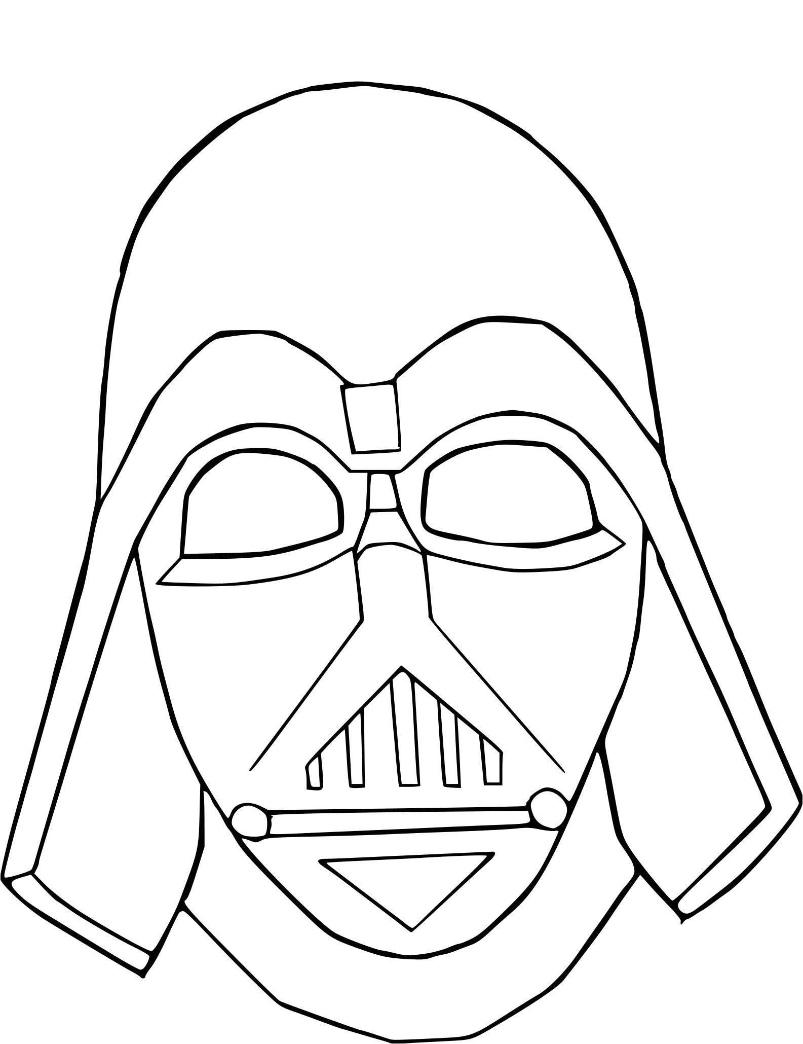 Coloriage Masque De Dark Vador Coloriage Masque Dark Vador   Imprimer Sur Coloriages Fo