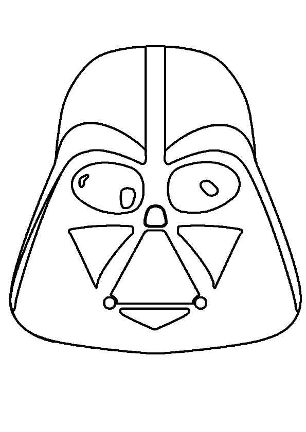 Coloriage Masque De Dark Vador Coloriage Masque Starwars Sur Hugolescargot