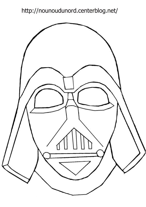 Coloriage Masque De Dark Vador Masque Dark Vador   Imprimer