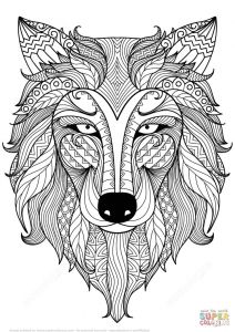 Coloriage Mini Loup à L école 190 Best Animal Zentangles Images On Pinterest