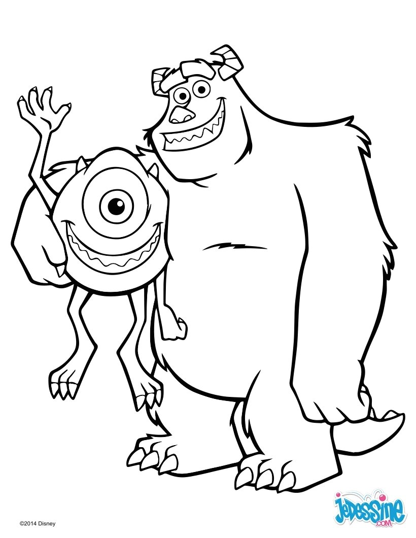 Coloriage Monstre Et Compagnie En Ligne Monstres Et Cie Coloriage