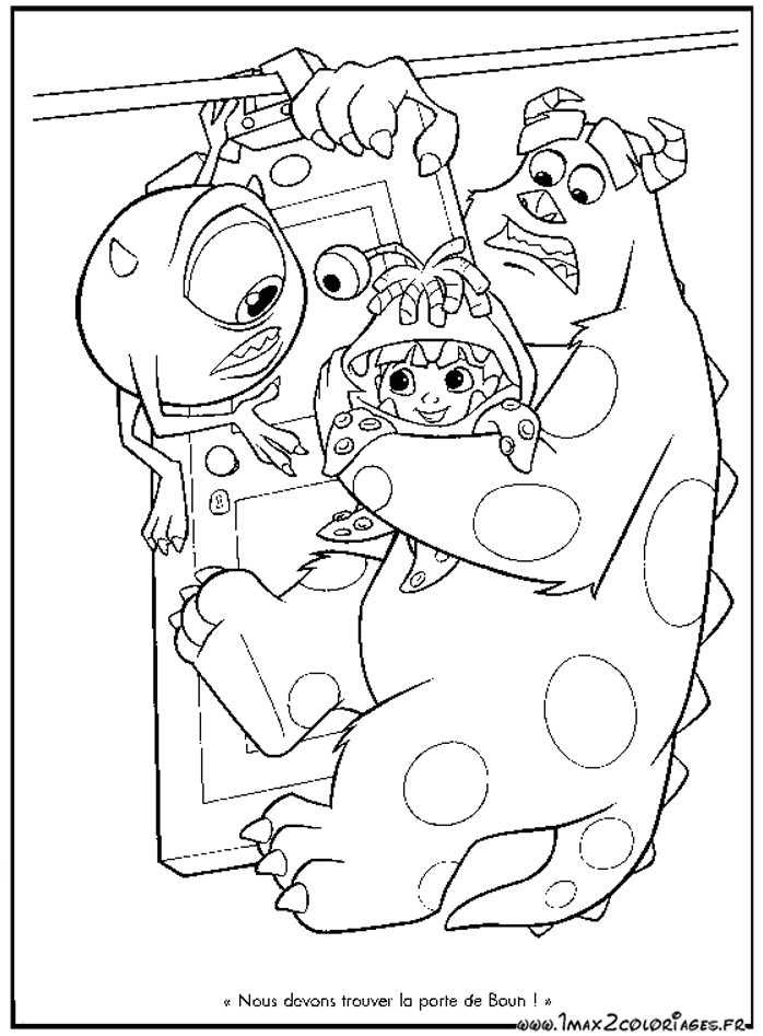 Coloriage Monstre Et Compagnie En Ligne Porte Dessin Az Coloriage