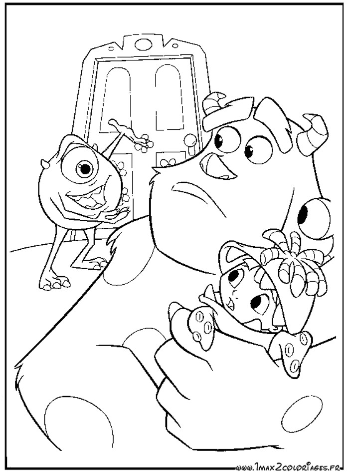 Coloriage Monstre Et Compagnie En Ligne Porte Dessin Az Coloriage