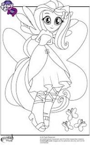 Coloriage My Little Pony Equestria Girl Rainbow Rocks A Imprimer My Little Pony Fluttershy Coloring Pages