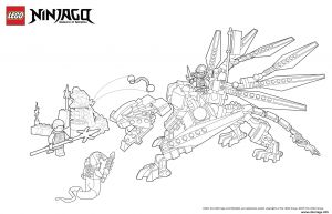 Coloriage Ninjago à Imprimer Gratuitement Coloriage Dragon Ninja attaque Ennemis Lego Jecolorie