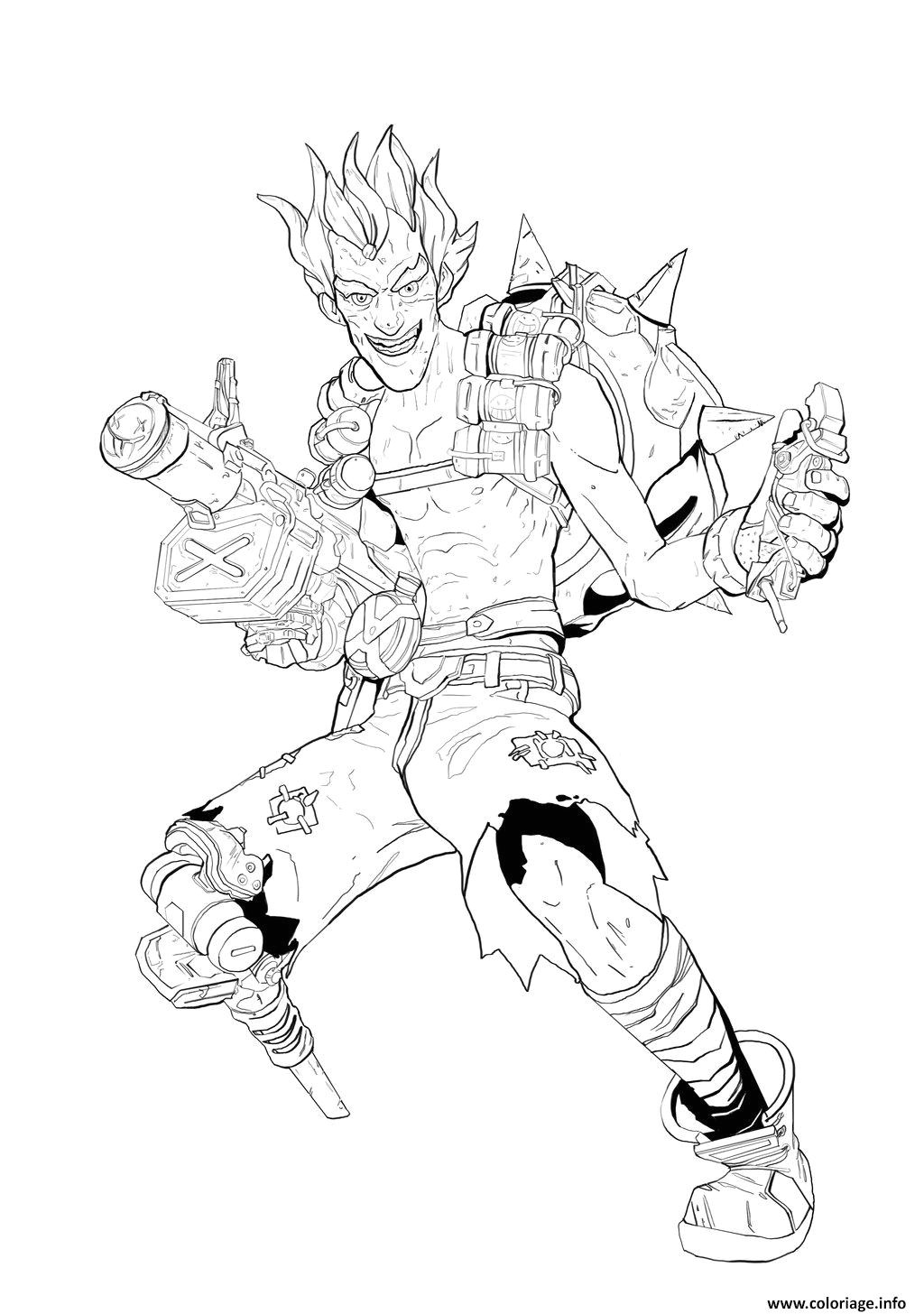 Coloriage Overwatch En Ligne Coloriage Overwatch Chacal Heros De Defense Dessin