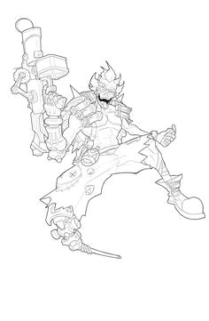 Coloriage Overwatch Faucheur Les 14 Meilleures Images Du Tableau Overwatch Chacal Junkrat Sur