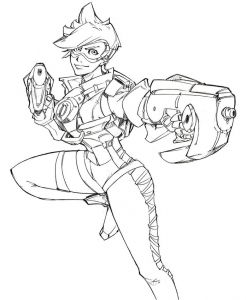 Coloriage Overwatch Tracer Overwatch Coloring Pages