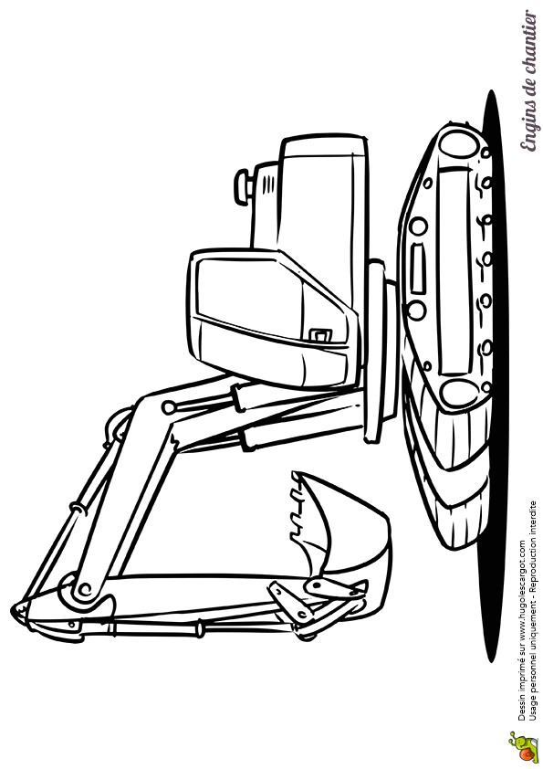 Coloriage Pelleteuse A Imprimer Coloriage Engins De Chantier Pelleteuse Chenilles
