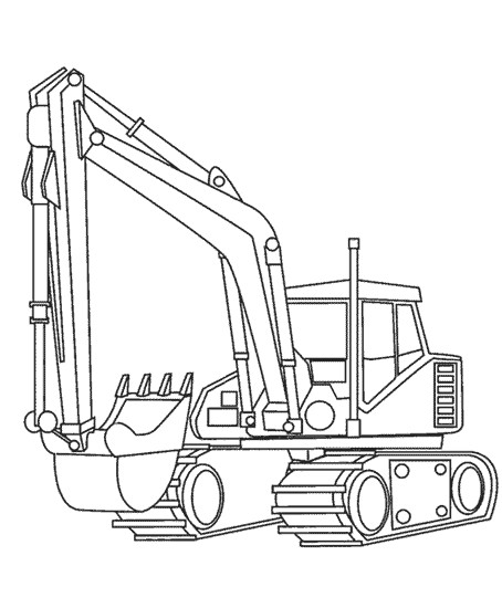 Coloriage Pelleteuse A Imprimer Coloriage Tractopelle   Imprimer Sur Coloriages Fo